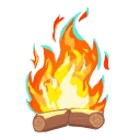 camp-fire emoji