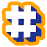 alphabet-white-hash emoji