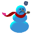 snowman-running emoji